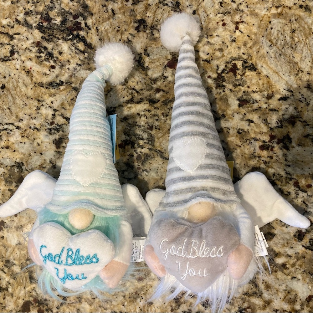 Set of two angel gnomes